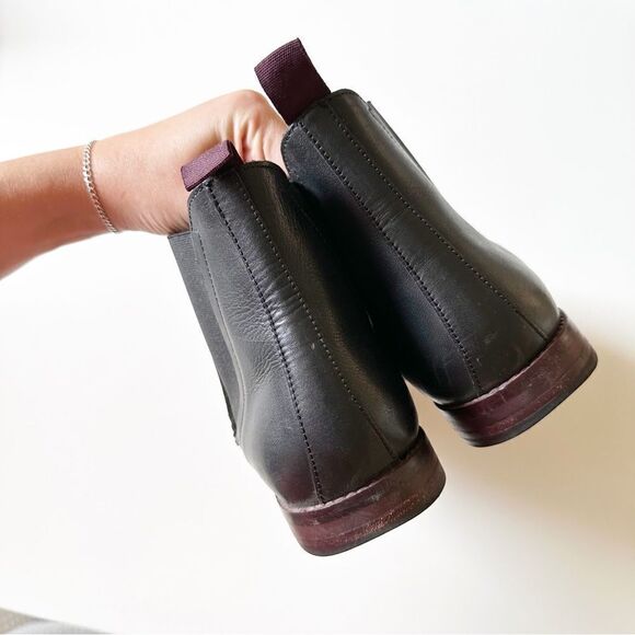 Hudson London Chelsea Boot Pull On Ankle in Black Leather Size 40 US 7 - Picture 6 of 10